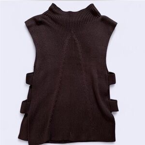 Industry Brown Sleeveless Knit Sweater Vest